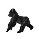 Ver imagem 2 de Gorila 10cm Altura - Estatueta, Enfeite, Decoração, Mascote - Toque 3D:Preto