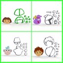 Ver imagem 1 de Cortadores Kit Dora Aventureira 4 Personagens Modulares