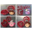 Ver imagem 2 de Cortadores Kit Dora Aventureira 4 Personagens Modulares