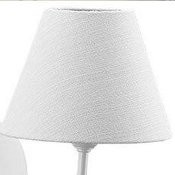 Luminária Arandela Cúpula Tecido Branca Bivolt 22x17x27cm de Parede Quarto Dital - 3