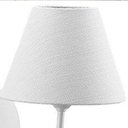 Ver imagem 3 de Luminária Arandela Cúpula Tecido Branca Bivolt 22x17x27cm de Parede Quarto Dital