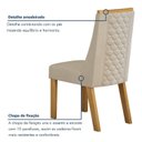 Ver imagem 7 de Kit de 8 Cadeiras para Sala de Jantar Dora Bege/Cinamomo/Veludo
