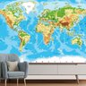 Papel de Parede Mapa Mundi Relevo Planeta Sala Painel - 475pcp - 1