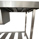 Ver imagem 5 de Pia Aço Inox Industrial 160x70x90 cm Cuba Grande Cubão Centralizada Nortinox