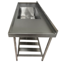 Ver imagem 3 de Pia Aço Inox Industrial 160x70x90 cm Cuba Grande Cubão Centralizada Nortinox