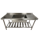 Ver imagem 2 de Pia Aço Inox Industrial 160x70x90 cm Cuba Grande Cubão Centralizada Nortinox