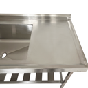 Ver imagem 4 de Pia Aço Inox Industrial 160x70x90 cm Cuba Grande Cubão Centralizada Nortinox