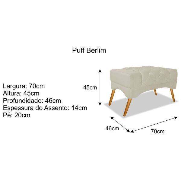 Puff Berlim Palito Mel Corano Bege - 3