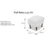 Puff Retrô 60cm Luis XV Suede Branco - 3