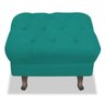 Puff Retrô Baú Luis xv Corano Azul Turquesa - Adj Decor - 2