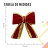 Laço de Veludo Vermelho com Borda de Ouro 18 Cm - 11