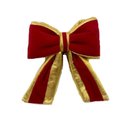 Ver mais imagens de Laço de Veludo Vermelho com Borda de Ouro 18 Cm
