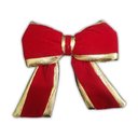Ver imagem 1 de Laço de Veludo Vermelho com Borda de Ouro 18 Cm
