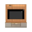 Ver imagem 7 de Estante para TV até 75 Polegadas com LED e Cristaleira MDF 220CMX380CM Magnum Marrom Canela/Gris Fosco