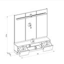 Ver imagem 3 de Estante para TV até 75 Polegadas com LED e Cristaleira MDF 220CMX380CM Magnum Marrom Canela/Gris Fosco