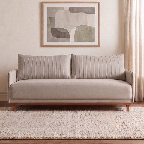 Sofá 2 Lugares Living Persa Linho Offwhite