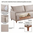 Ver imagem 6 de Sofá 2 Lugares Living Persa Linho Offwhite