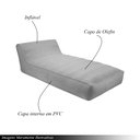 Ver imagem 3 de Chaise Inflável Área Externa Akira 160 Cm com Capa de Olefin Cinza G56 - Gran Belo