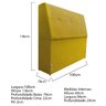 Cabeceira Estofada Itália 100 cm Solteiro Suede Amarelo - ADJ Decor - 4