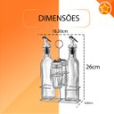 Ver imagem 2 de Jogo com 2 Galheteiros de Vidro e 2 Porta Condimentos com Suporte