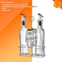 Ver imagem 3 de Jogo com 2 Galheteiros de Vidro e 2 Porta Condimentos com Suporte