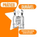 Ver imagem 4 de Jogo com 2 Galheteiros de Vidro e 2 Porta Condimentos com Suporte