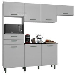 Kit Cozinha 7 Portas 2 Gavetas Lia-poliman - Branco - 1