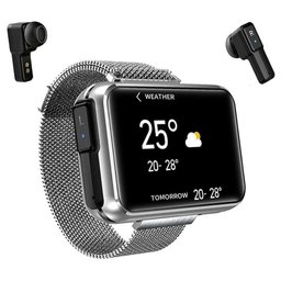 Relógio Inteligente Smartch T91 À Prova D'água Prata - 1