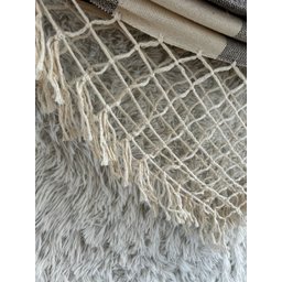 Rede de Dormir Casal Balanço de Algodão Reforçada 3,80m X 1,50m Varias Cores:marrom com Cru Xadrez - 5