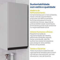 Armário Aéreo 1 Porta 30cm Nara CabeCasa MadeiraMadeira - 8