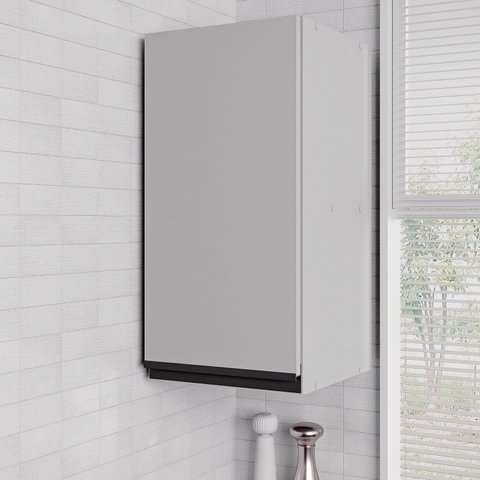 Armário Aéreo 1 Porta 30cm Nara CabeCasa MadeiraOriginals Cinza