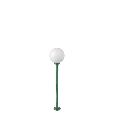 Poste de Jardim P10/b15 de 1,30m com Globo de Vidro Leitoso 15x28 Verde