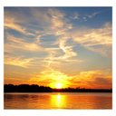 Ver imagem 2 de Papel de Parede Paisagem Lago Pôr-do-sol Sala Painel - 053pcp