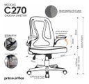 Ver imagem 6 de Cadeira de Escritório Diretor Preta Giratória com Tela Mesh Prime.office P210