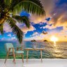 Papel de Parede Praia Paisagem Coqueiro Natureza Sala Painel - 112pcp - 1