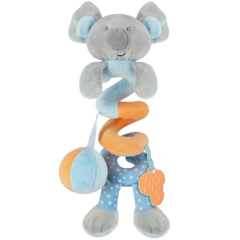 Brinquedo Pelúcia com Mordedor Macio para Bebê Buba Coala Rosa Azul