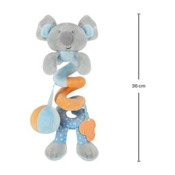Brinquedo Pelúcia com Mordedor Macio para Bebê Buba Coala Rosa Azul - 2