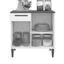 Ver imagem 3 de Armário de Cozinha Porto Alegre 2 Portas 1 Gaveta Ypê/off White - Kaiki Móveis