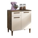 Ver imagem 2 de Armário de Cozinha Porto Alegre 2 Portas 1 Gaveta Ypê/off White - Kaiki Móveis