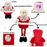 Papai Noel Grande Enfeite de Natal Luz Led Rosto Ilumina Expansível 80cm Gorro Estrela - 1