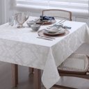 Ver imagem 2 de Toalha de Mesa Jantar 8 Lugares Jacquard 2,50x1,40m Branco