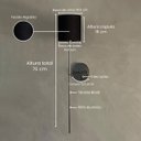 Ver imagem 2 de Arandela Luminária de Parede Chumbo com Interruptor com Cúpula Preto Ref 83 Lâmpada Branco Quente