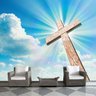 Papel de Parede Cruz Cristo Religião Igreja Fé Sala Adesivo - 399pcm - 1