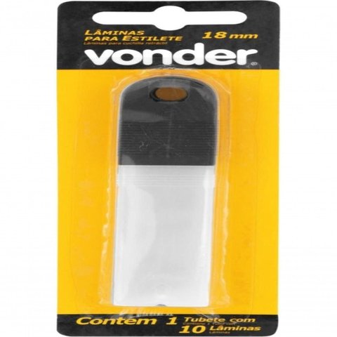 Lâmina para Estilete Largo 18mm Blister 10 Peças Vonder