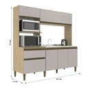 Ver imagem 4 de Cozinha Compacta Vitoria New 6 Portas 1 Gaveta Dourado/fumê - Jcarvalho