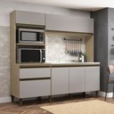 Ver imagem 1 de Cozinha Compacta Vitoria New 6 Portas 1 Gaveta Dourado/fumê - Jcarvalho