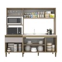 Ver imagem 3 de Cozinha Compacta Vitoria New 6 Portas 1 Gaveta Dourado/fumê - Jcarvalho