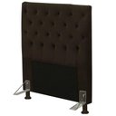 Ver imagem 1 de Cabeceira Cama Box Solteiro 90Cm Cristal Suede Chocolate