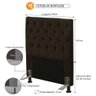 Cabeceira Cama Box Solteiro 90Cm Cristal Suede Chocolate - 2