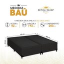 Ver imagem 6 de Cama Box com Baú King Royal Sleep Bipartido Suede Preto 192cm Royal Sleep